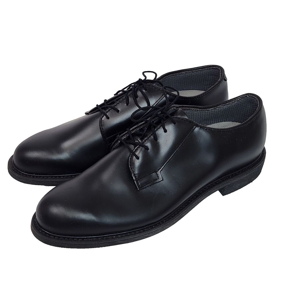 Bates Black Leather Military Dress Oxford Uniform Shoes Men's Size 12D Derby